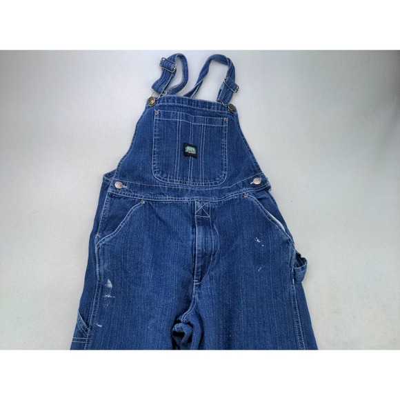 Womens Key Carpenter Denim Bib Overalls Size 14 Pockets - Picture 3 of 10